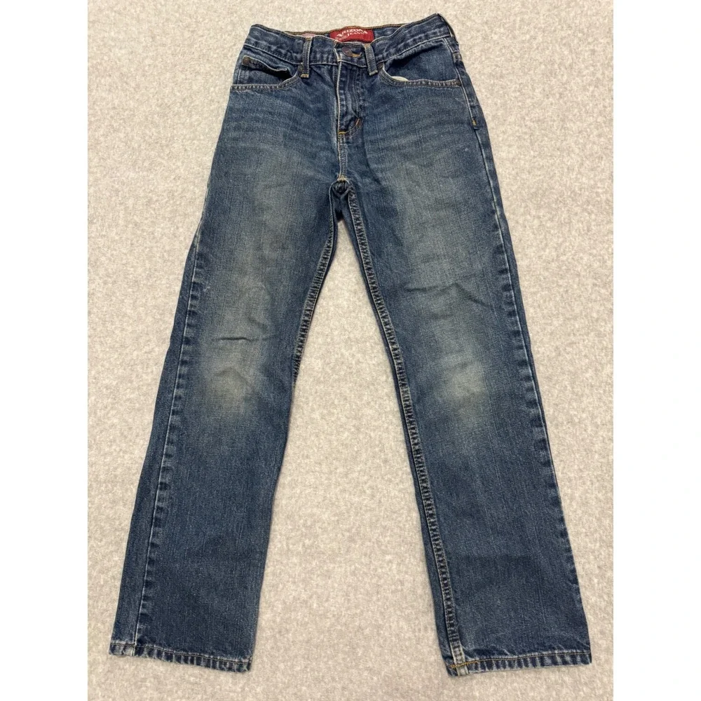 Arizona Jeans Co Boys 12 Slim Original Straight Leg Blue Denim Pants Medium Wash
